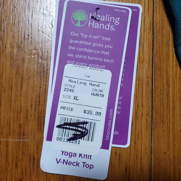 Healing Hands Short Sleeve Scrub Top - Picture 7 of 11